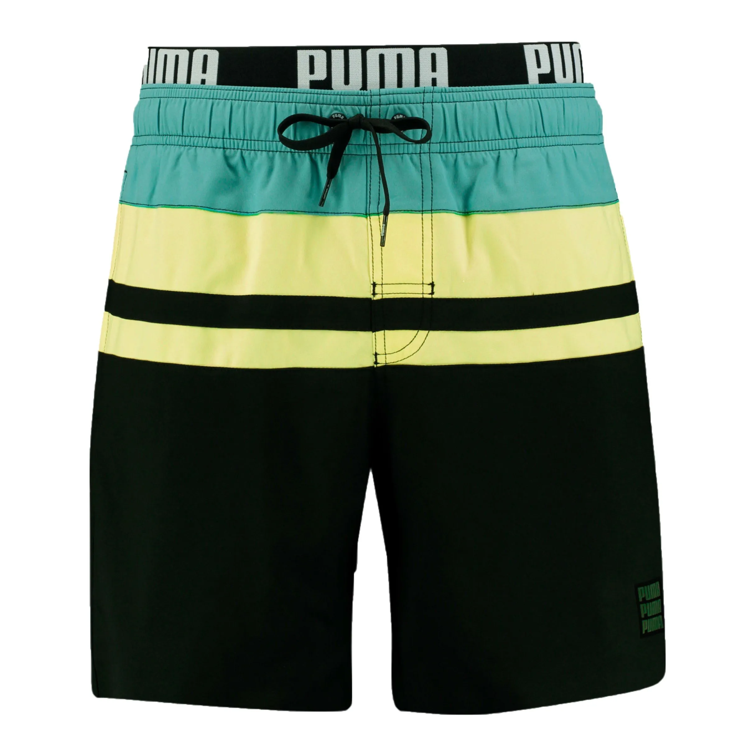 Short de bain mi-long PUMA Swim Heritage Stripe - Mineral bleu - Pu...