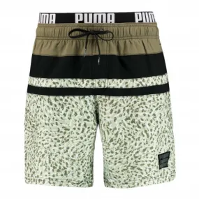 Short de bain mi-long PUMA Swim Heritage Stripe - Moss vert - Puma ...