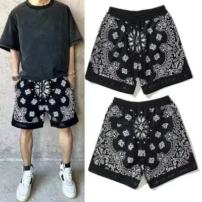 Short en coton Hip Hop Bandana Paisley Motif Swag