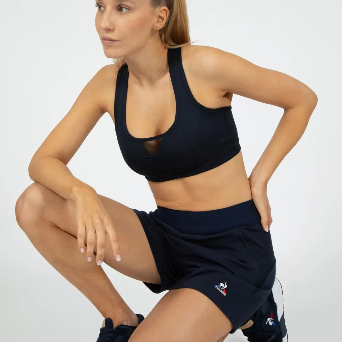 Short Femme TRAINING PERF Coton N°1 W sky capt bleu foncé | 3 Suisses