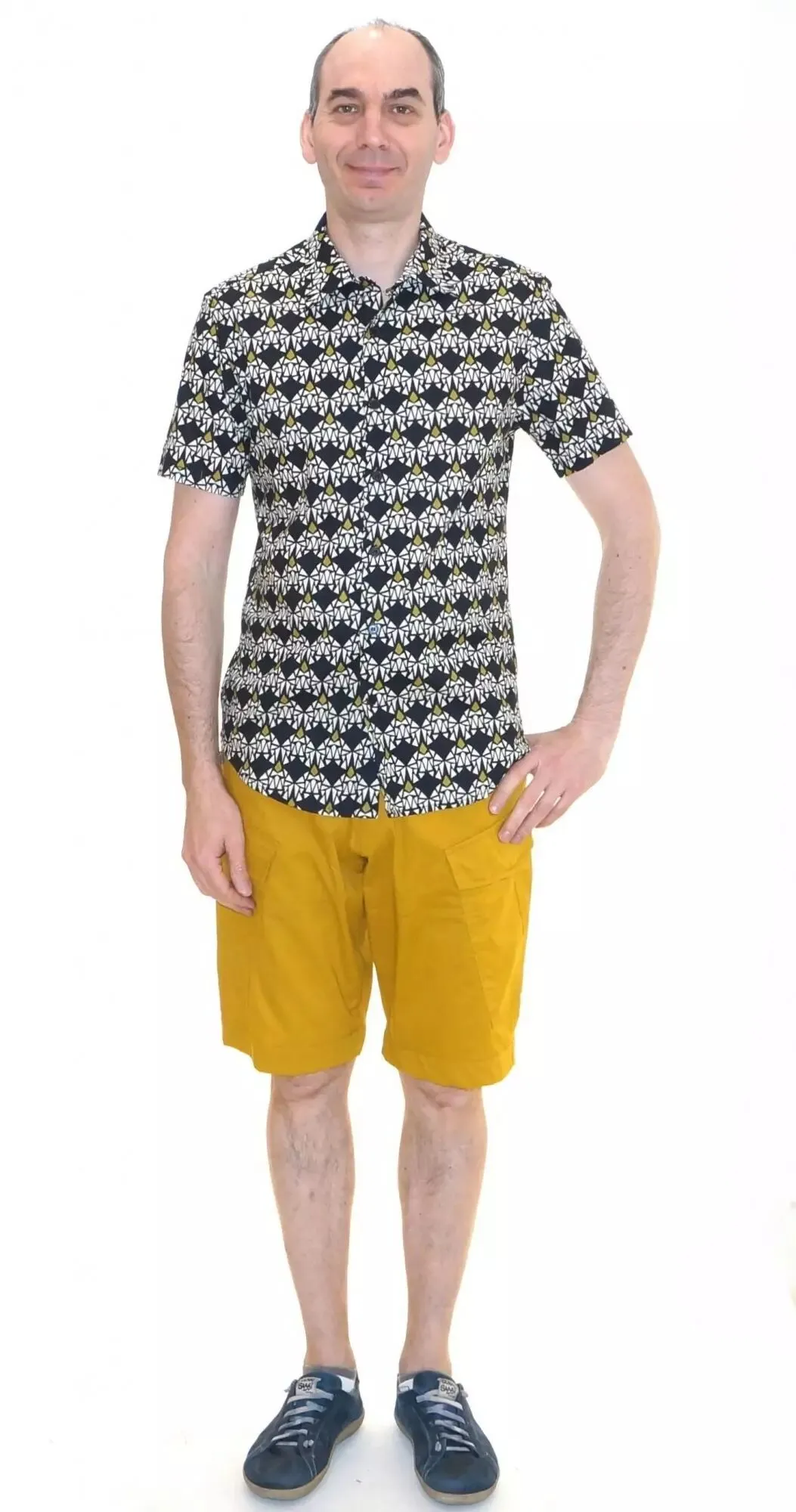 Short homme coton bio Kali Yog jaune