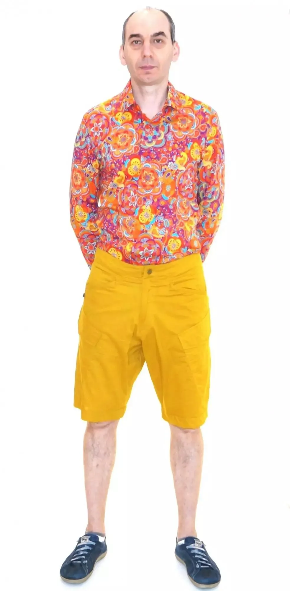 Short homme coton bio Kali Yog jaune