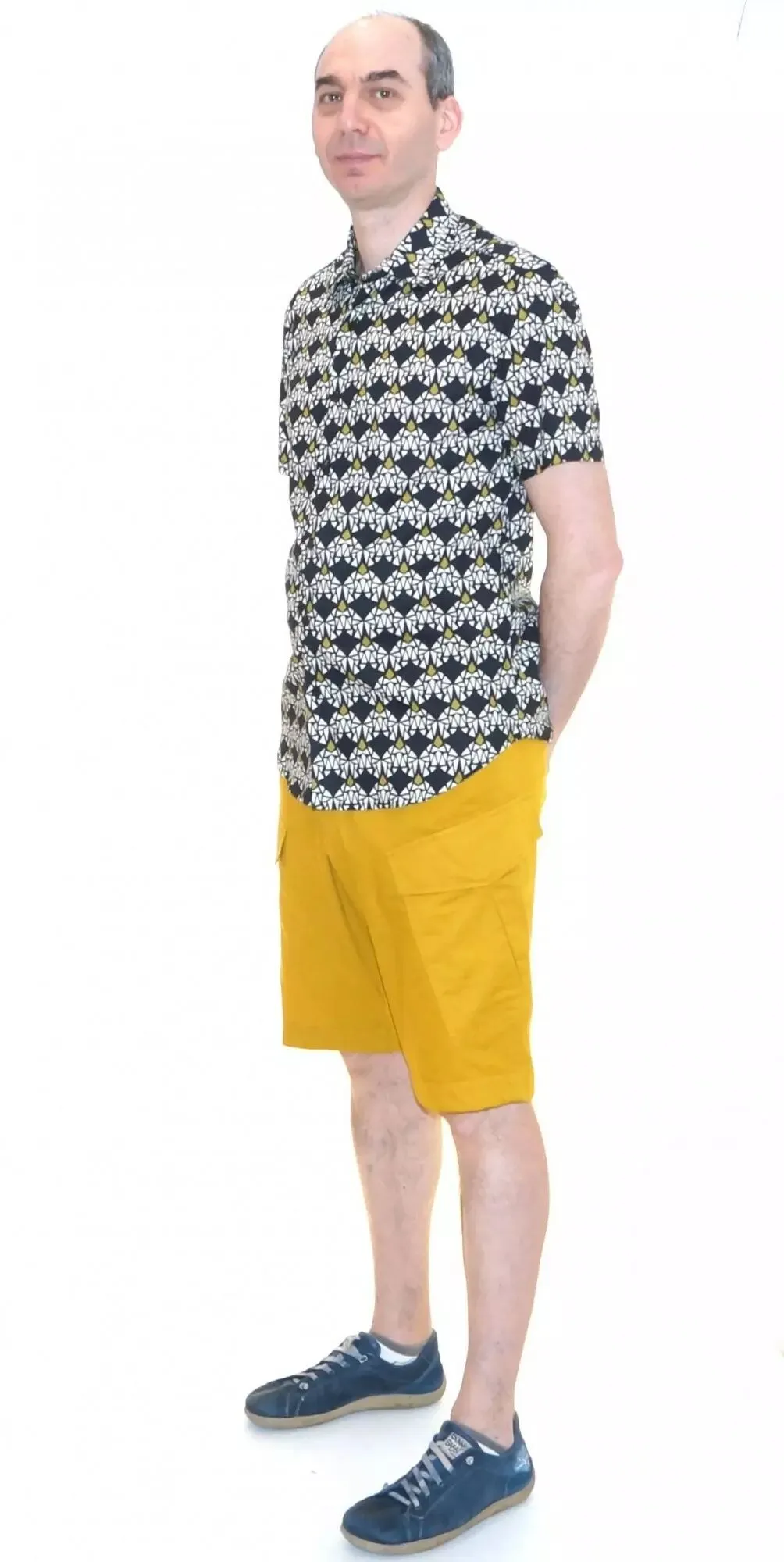 Short homme coton bio Kali Yog jaune