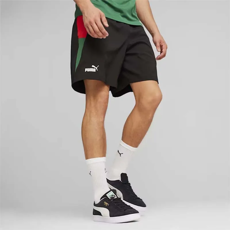 Short homme Puma Maroc 2024 Woven - Noir/Vert/Rouge - 777093 01