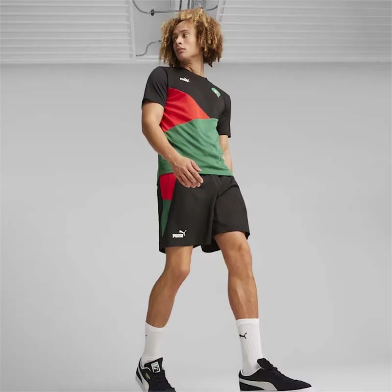 Short homme Puma Maroc 2024 Woven - Noir/Vert/Rouge - 777093 01