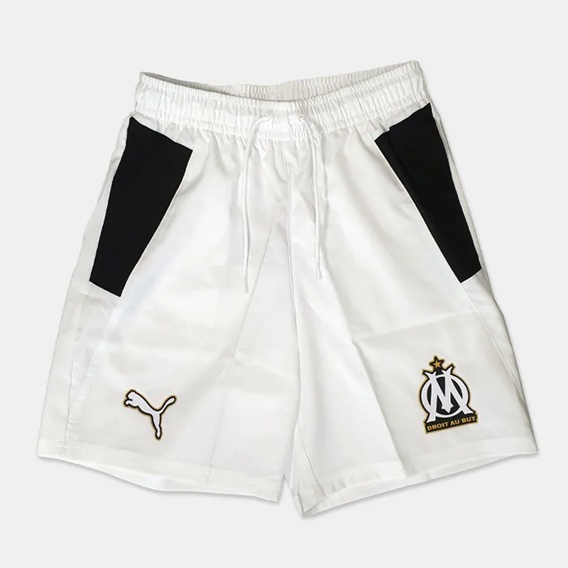 Short homme Puma Olympique de Marseille Africa 2024 Woven - Blanc/Aop