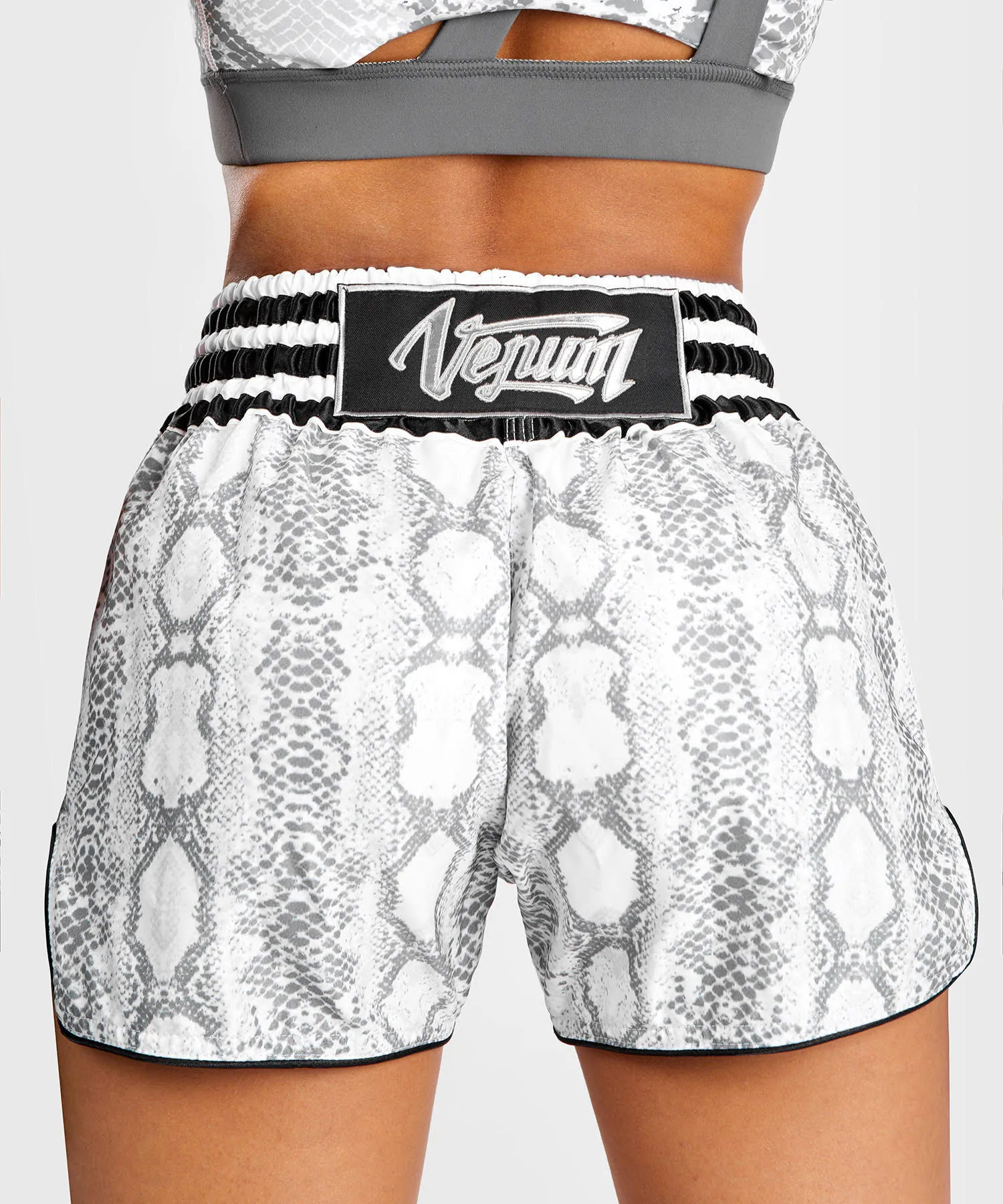 Short Muay Thai Femme Venum White Snake - Blanc