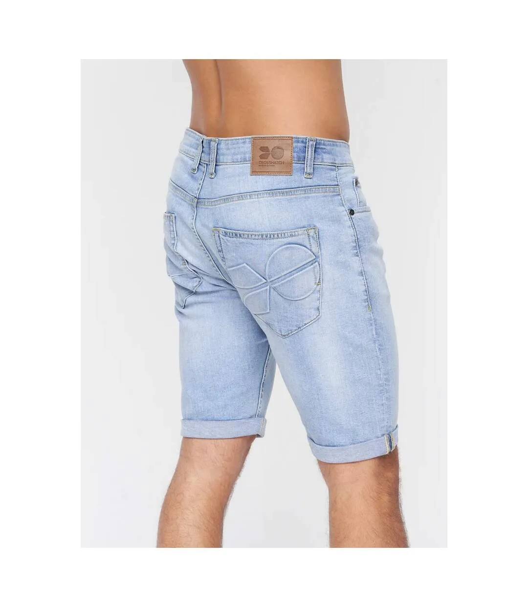 Short tonwin homme bleu clair délavé Crosshatch