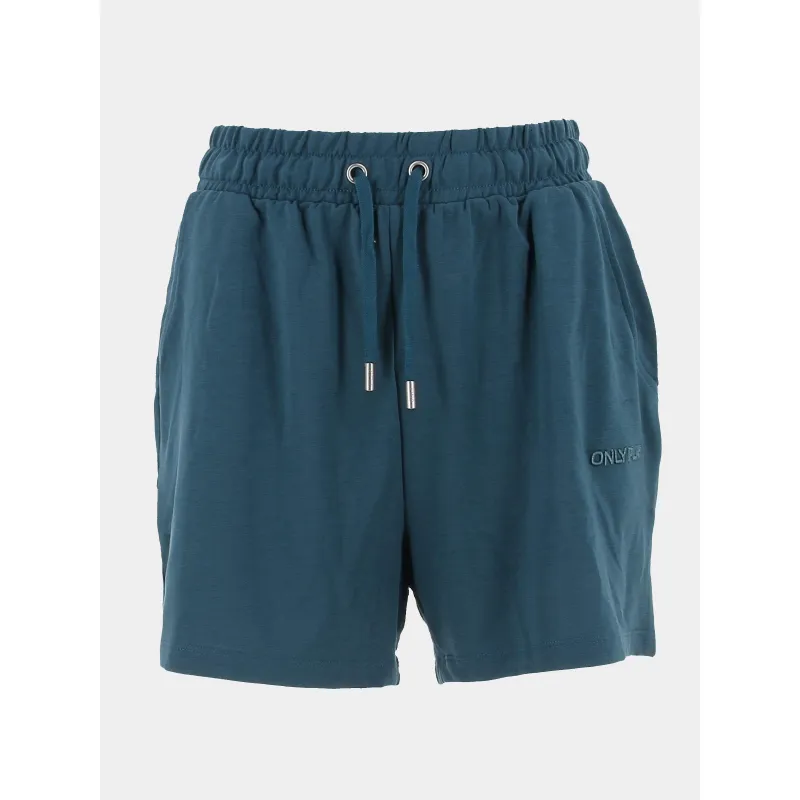 Short à pinces taille haute bleu marine femme - Molly Bracken | wimod