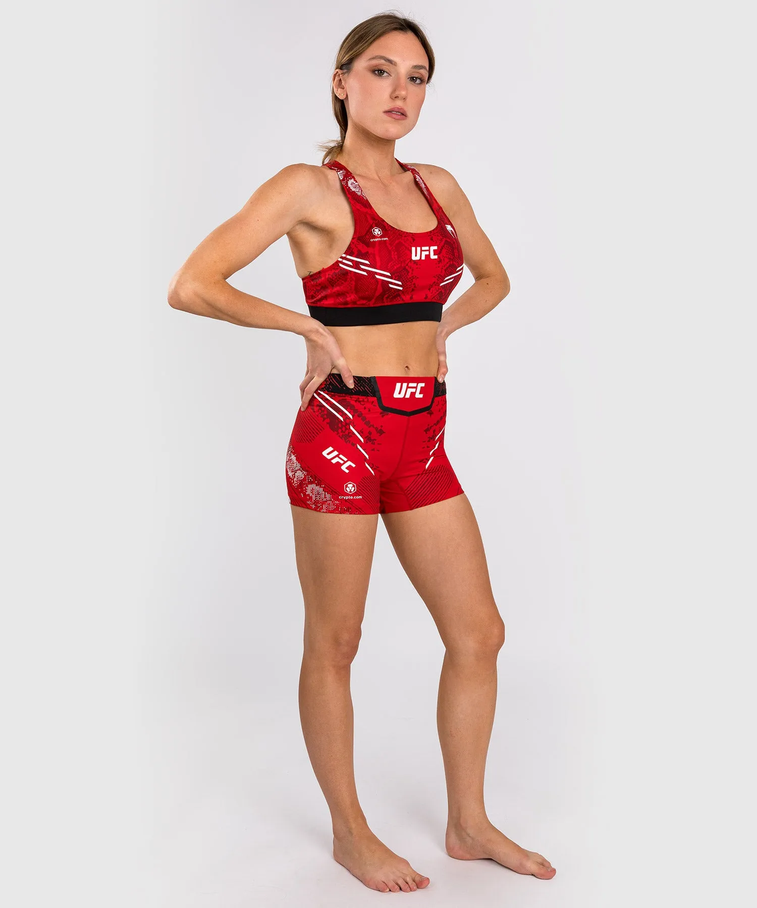 Shorts Vale Tudo Short Fit pour Femmes UFC Adrenaline by Venum Authentic Fight Night - Rouge