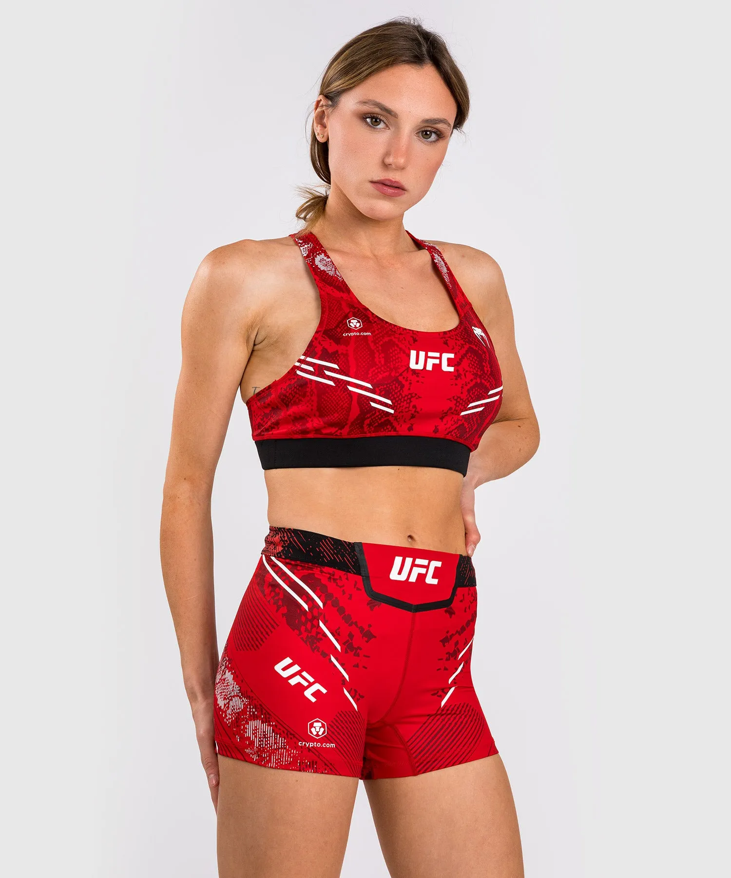 Shorts Vale Tudo Short Fit pour Femmes UFC Adrenaline by Venum Authentic Fight Night - Rouge