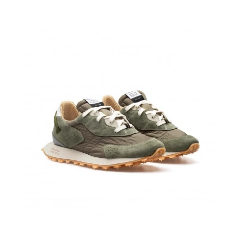 Sneakers Basses Vert Olive Beige