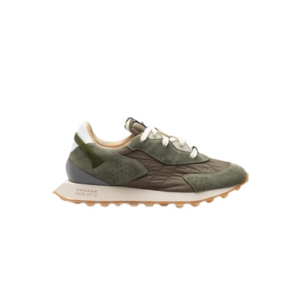 Sneakers Basses Vert Olive Beige