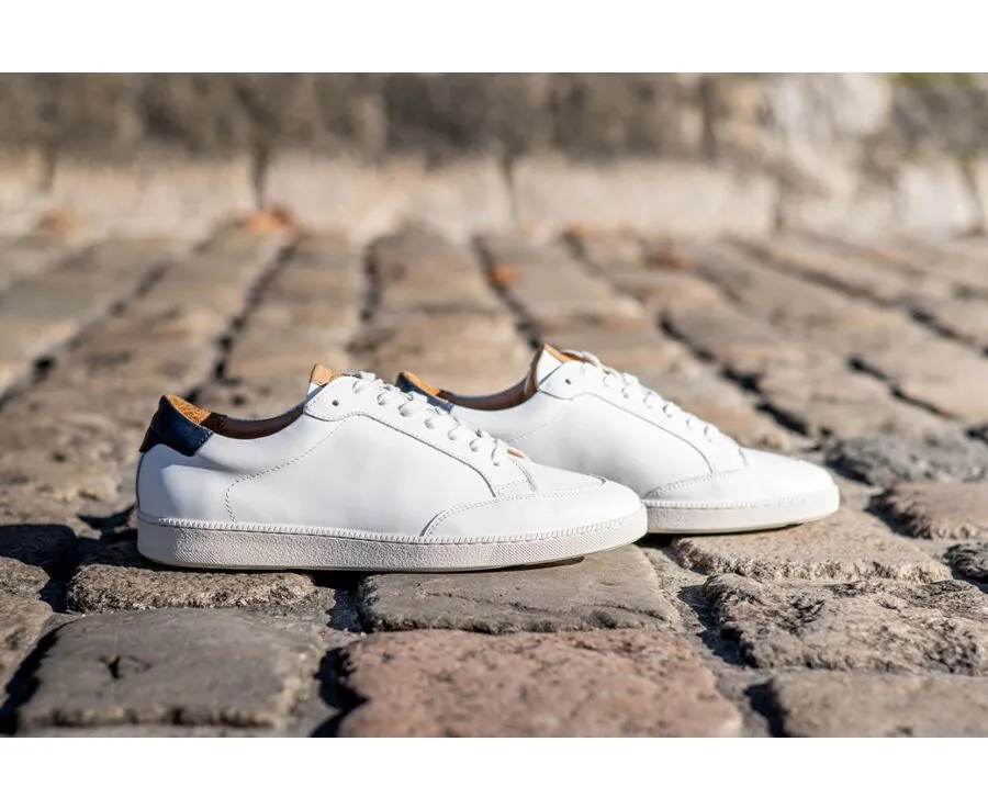 Sneakers cuir blanc homme Canunda