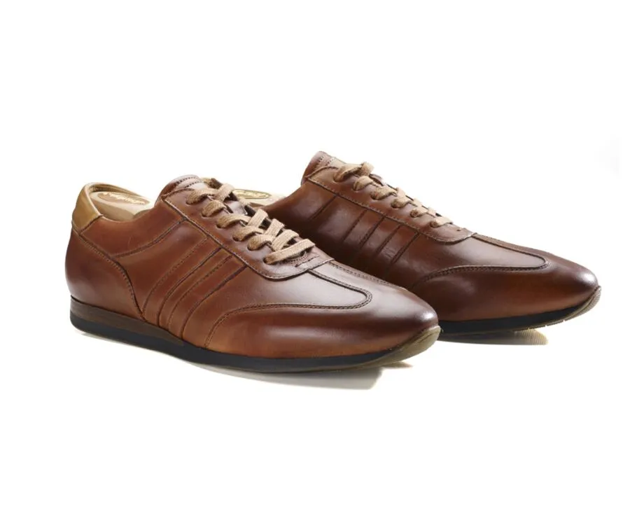 Sneakers homme Cognac patiné Bockara