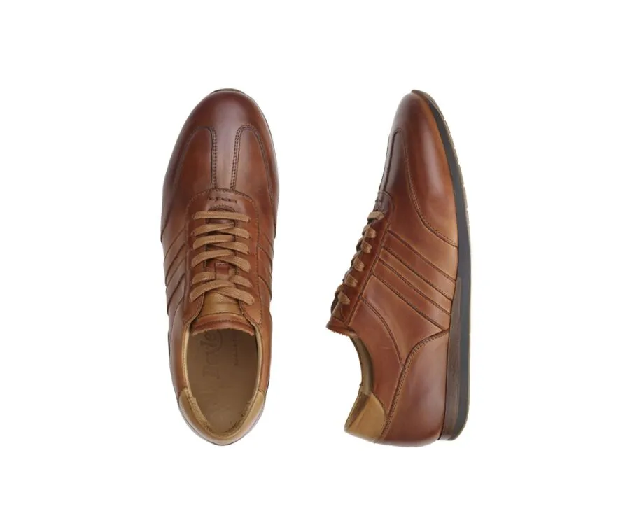 Sneakers homme Cognac patiné Bockara