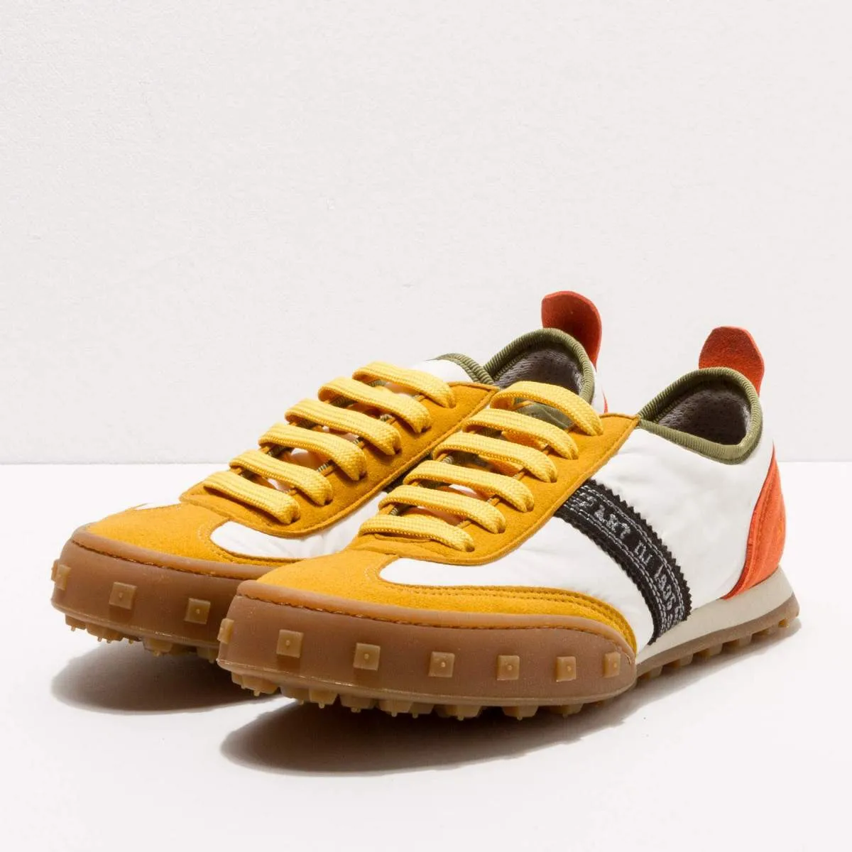 Sneakers vegan à semelles caoutchouc - Blanc,Multicolore