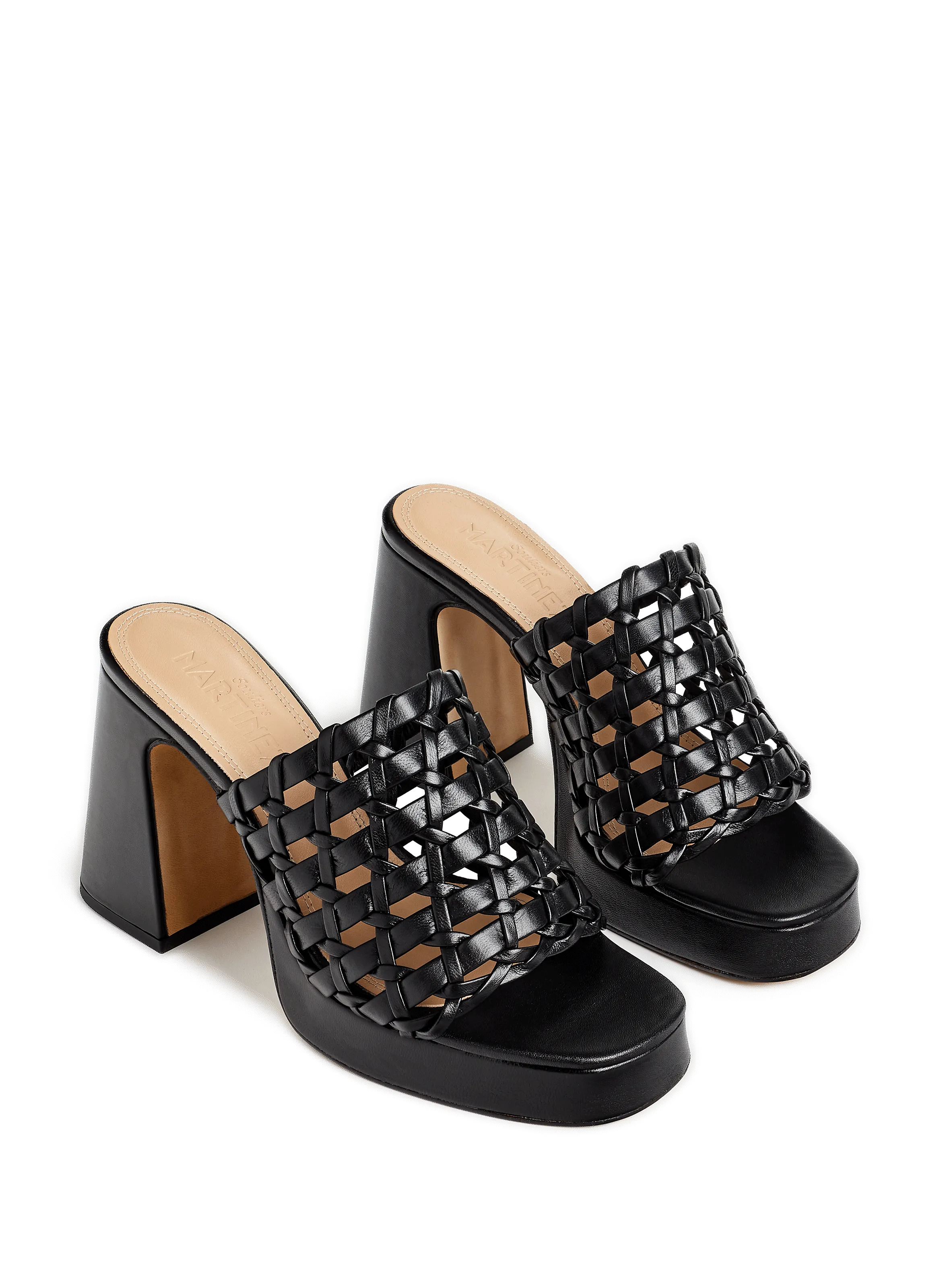 SOULIERS MARTINEZ  Mules Alba en cuir - Noir