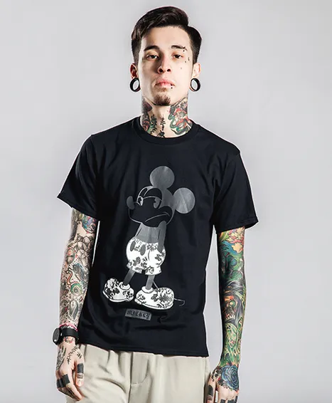 T shirt Angry Mickey pour Homme avec manches courtes