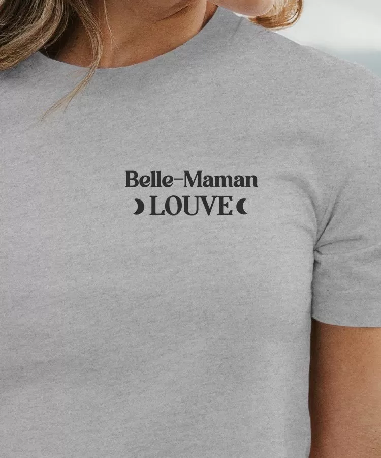 T-Shirt Belle-Maman Louve lune coeur Pour femme