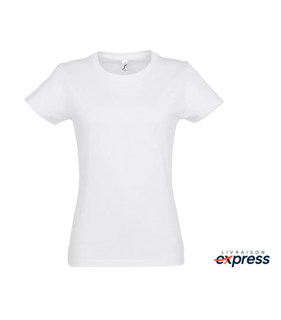 T shirt bio femme personnalisé livraison express 24H