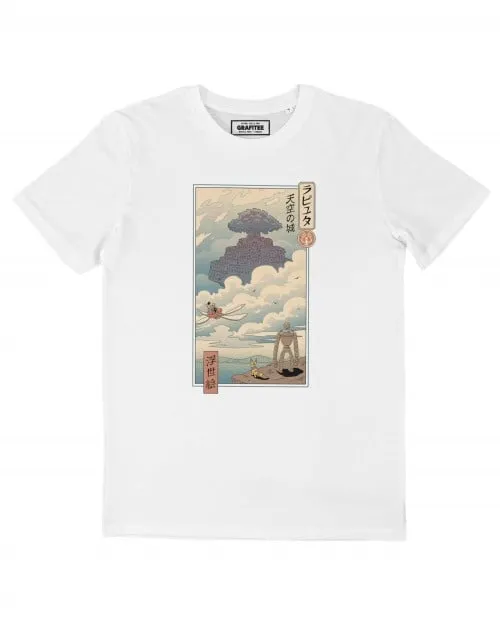 T-shirt Chateau Dans Le Ciel Ukiyo-E - Estampe Miyazaki | Grafitee