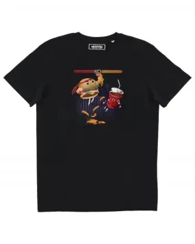 T-shirt Combo Breaker - Combat entre burger vs. soda | Grafitee