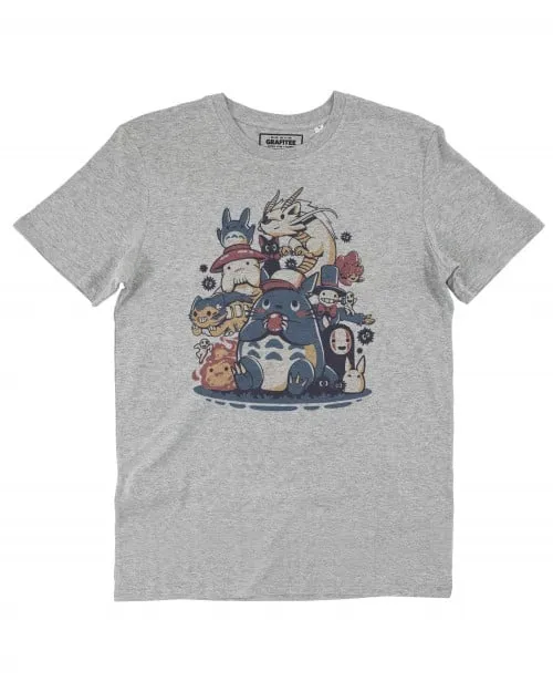 T-shirt Creatures, Spirits and Friends - Persos Studio Ghibli | Grafitee