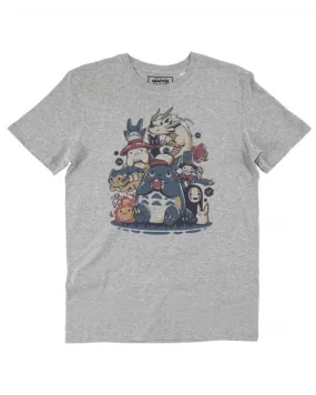 T-shirt Creatures, Spirits and Friends - Persos Studio Ghibli | Grafitee