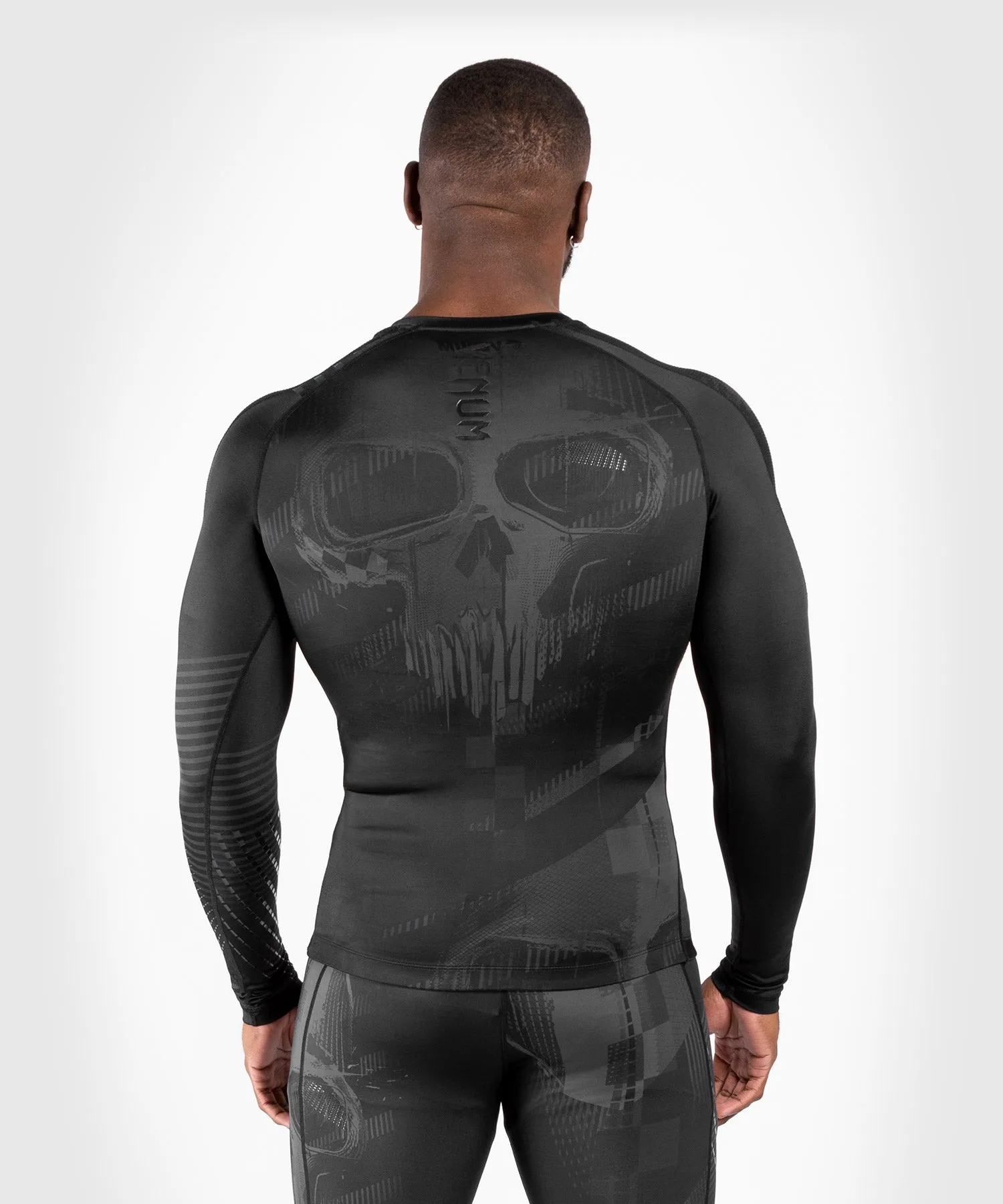 T-Shirt de compression Venum Skull - Manches longues - Noir/Noir