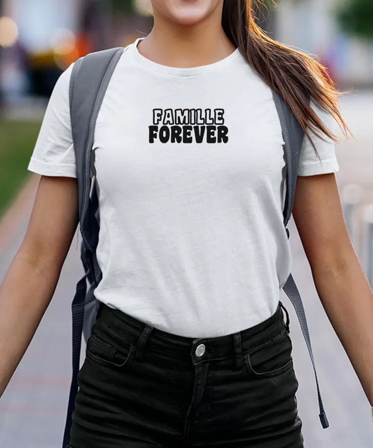 T-Shirt Famille forever face Pour femme