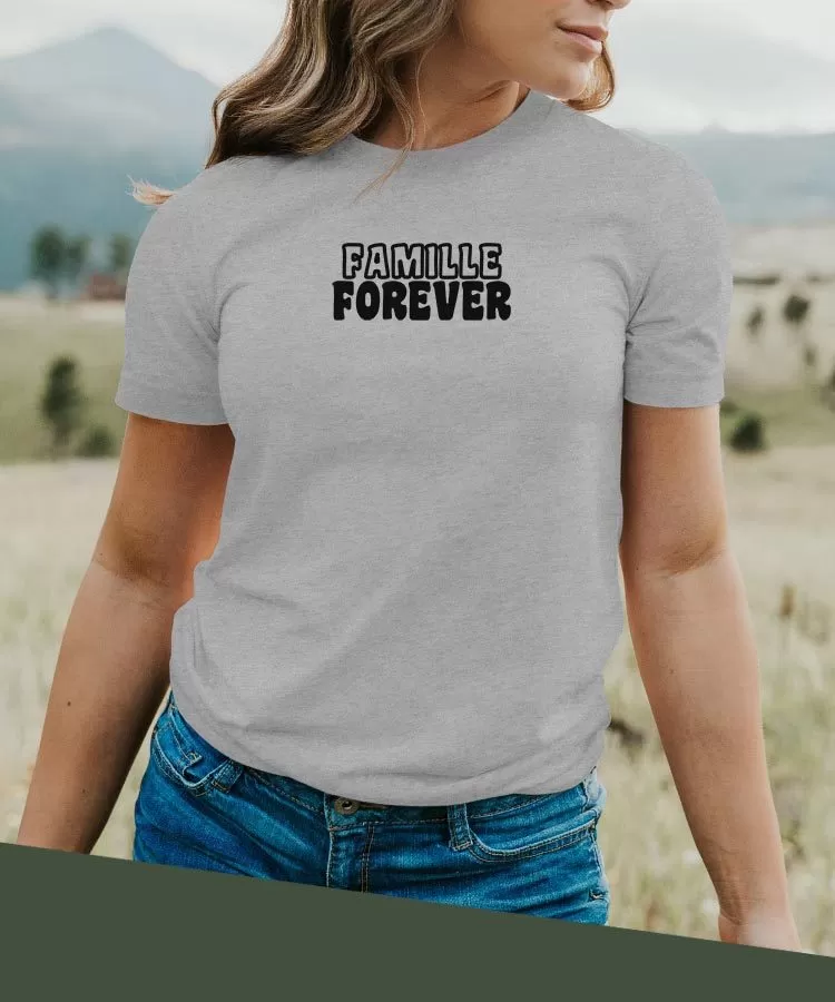 T-Shirt Famille forever face Pour femme