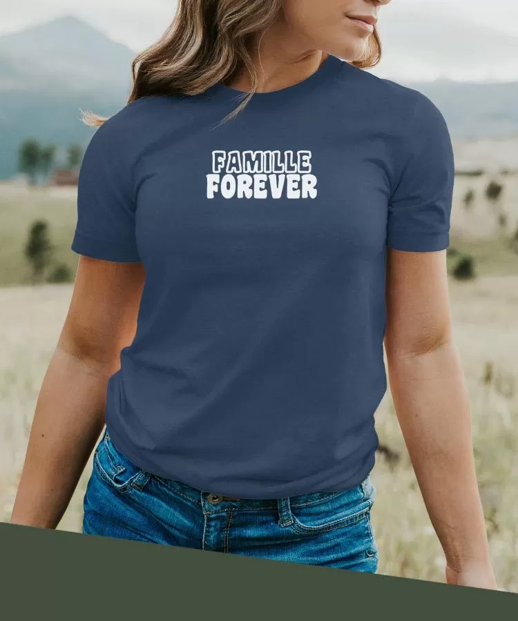 T-Shirt Famille forever face Pour femme