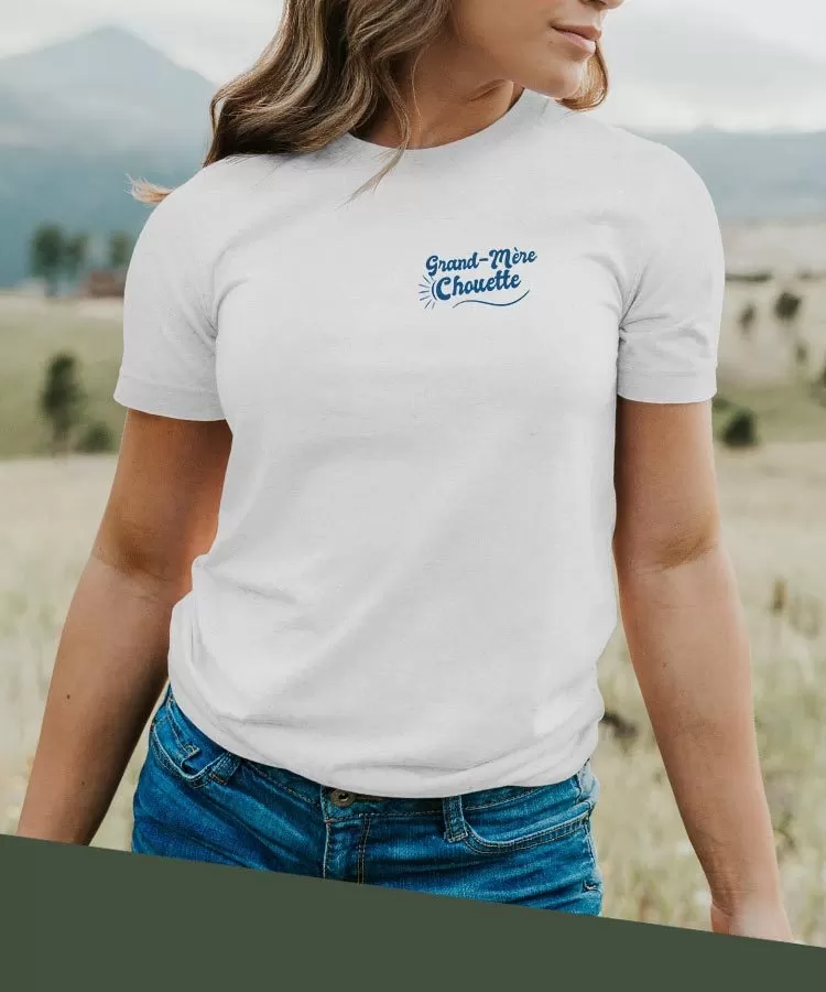 T-Shirt Grand-Mère Chouette face Pour femme