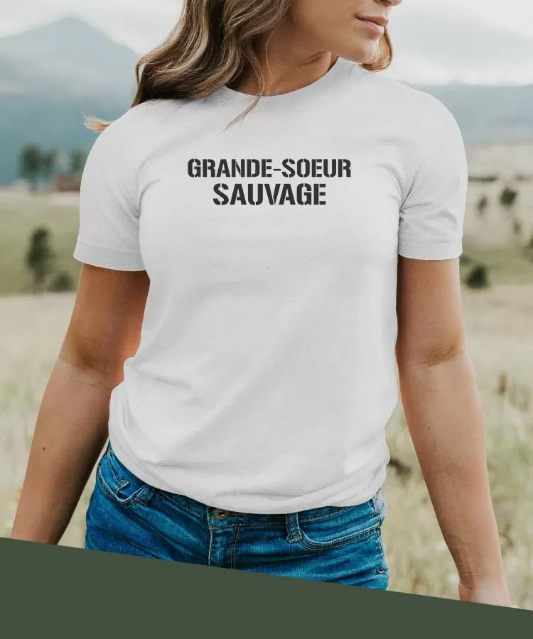 T-Shirt Grande-Soeur sauvage Pour femme