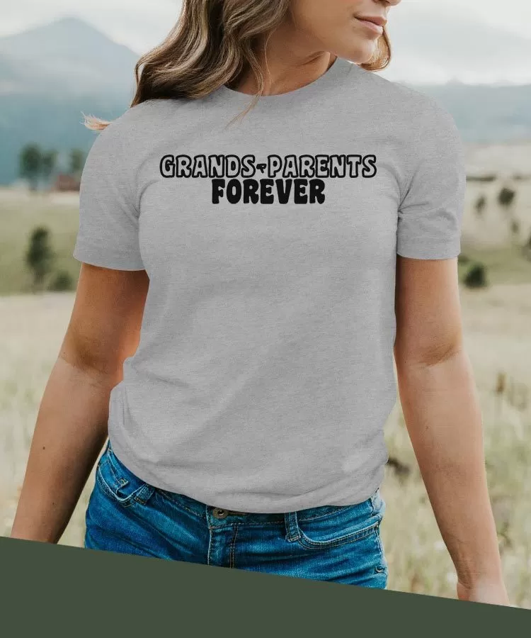 T-Shirt Grands-Parents forever face Pour femme