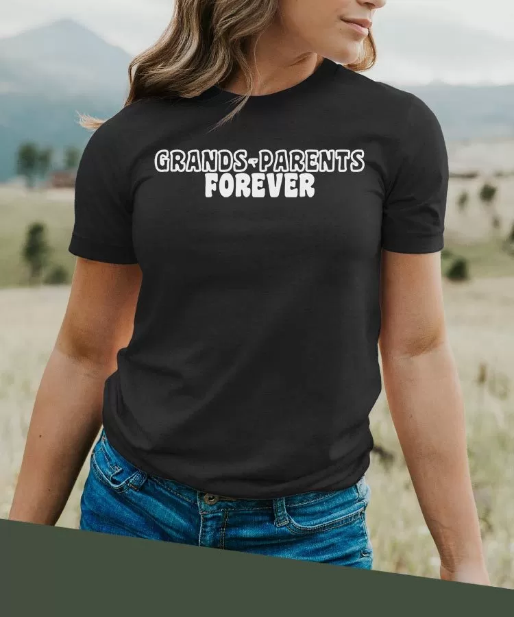 T-Shirt Grands-Parents forever face Pour femme