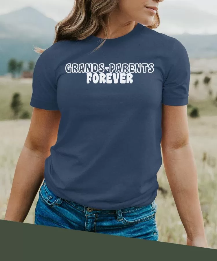 T-Shirt Grands-Parents forever face Pour femme