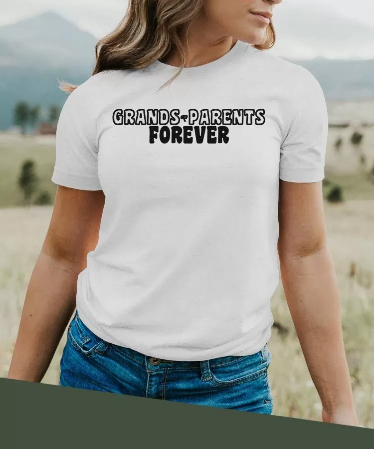 T-Shirt Grands-Parents forever face Pour femme