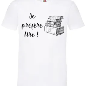 T-shirt homme humoristique lire ! idée cadeau pour les fans de livre !