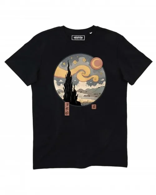 T-shirt La Nuit Étoilée - Van Gogh version Japonaise | Grafitee