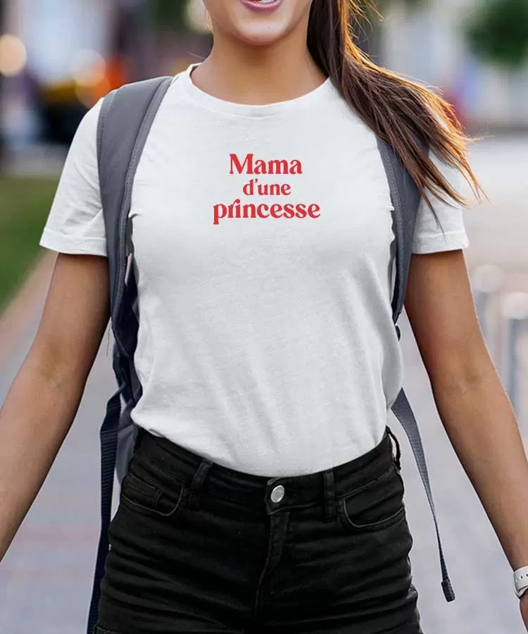 T-Shirt Mama d'une princesse Pour femme