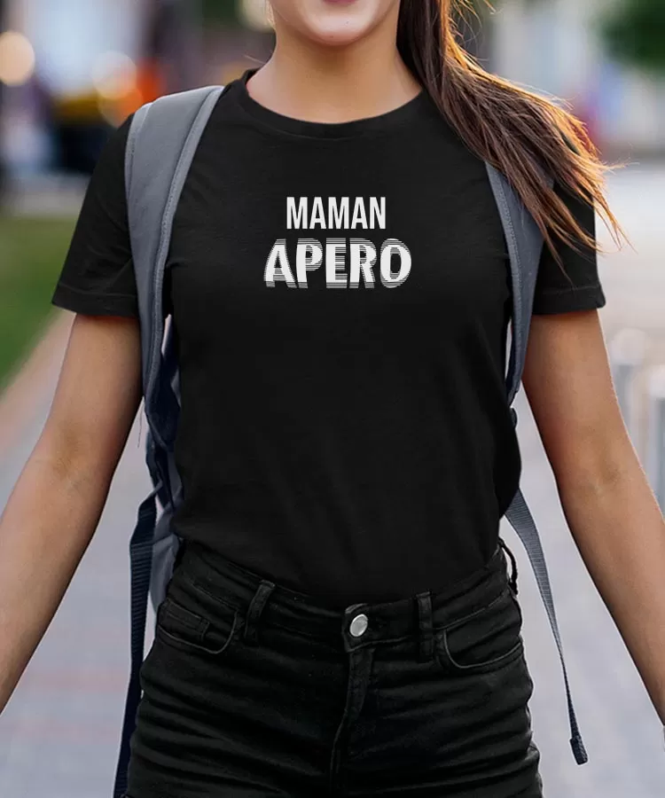 T-Shirt Maman apéro face Pour femme