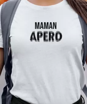 T-Shirt Maman apéro face Pour femme