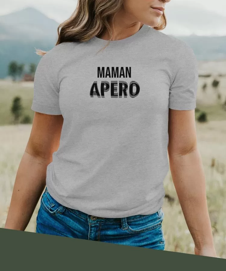 T-Shirt Maman apéro face Pour femme