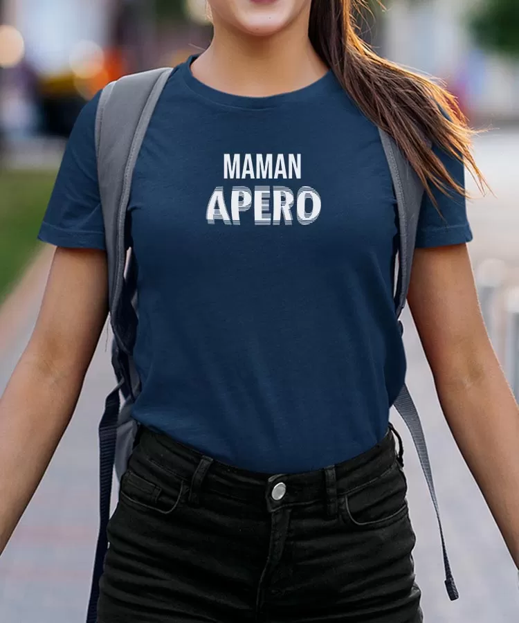 T-Shirt Maman apéro face Pour femme