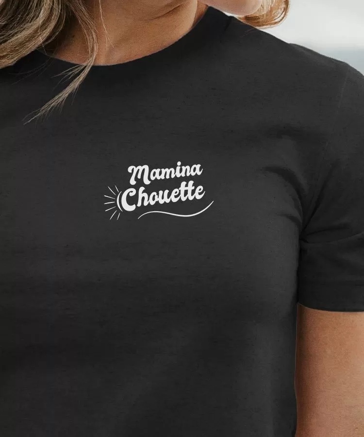 T-Shirt Mamina Chouette face Pour femme