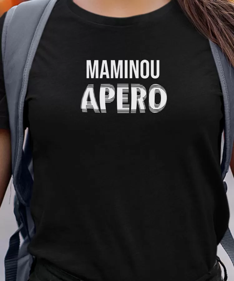 T-Shirt Maminou apéro face Pour femme