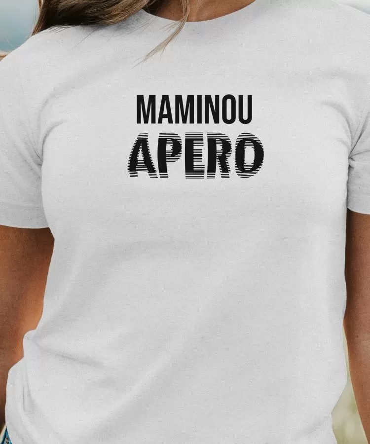 T-Shirt Maminou apéro face Pour femme