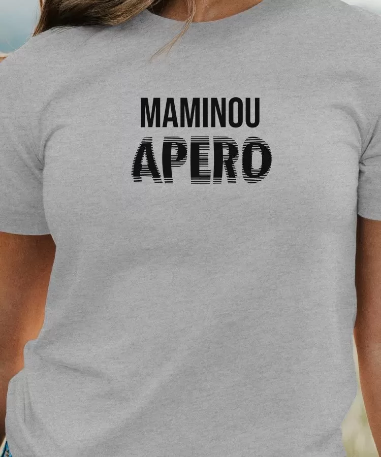 T-Shirt Maminou apéro face Pour femme